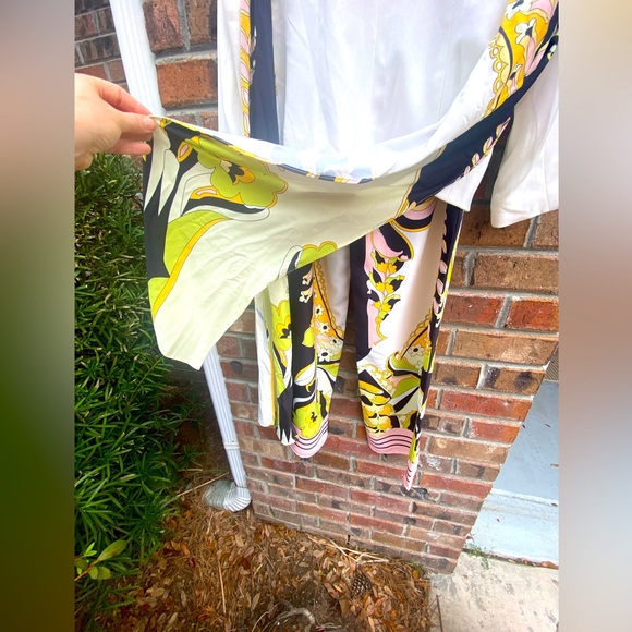 Lilly’s Kloset Floral Pant Blazer Set with Scarf Tie SMALL NWT - Picture 9 of 16